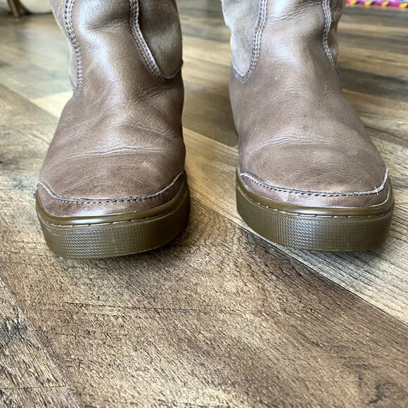 FRYE Gemma Shearling Tall Boots Brown Women's 6.5M Shearling Core Modern Rustic - Picture 11 of 13